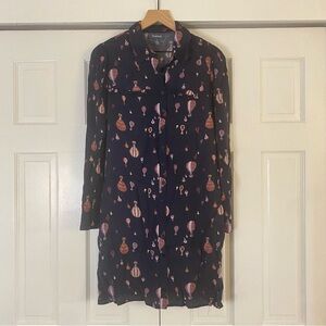 Modcloth Navy Dress with hot air Balloon Print
